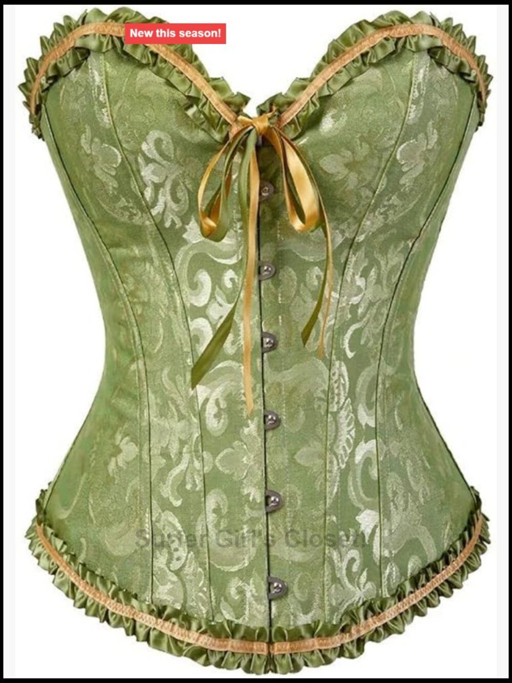 Overbust Corset Lace Up Strapless Sweetheart Bustier with Steel Boning